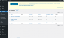 Page screenshot: Workflows &rarr; All Workflows