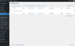 Page screenshot: Workflows &rarr; Workflow History