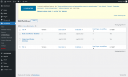 Page screenshot: Workflows &rarr; All Workflows