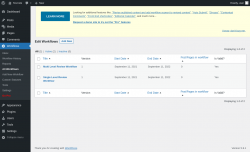Page screenshot: Workflows &rarr; All Workflows