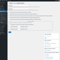 Page screenshot: Workflows &rarr; Settings &rarr; Email