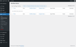 Page screenshot: Workflows &rarr; Workflow History