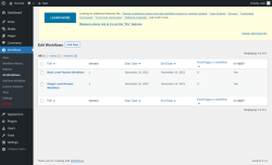 Page screenshot: Workflows &rarr; All Workflows
