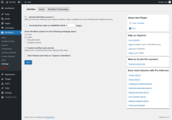 Page screenshot: Workflows &rarr; Settings