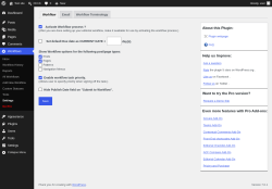 Page screenshot: Workflows &rarr; Settings