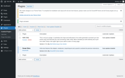 Page screenshot: Plugins &lsaquo; Test site &mdash; WordPress