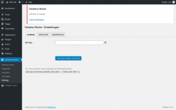 Page screenshot: Octavius Rocks → Settings