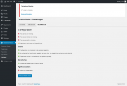 Page screenshot: Octavius Rocks → Settings → Healthcheck