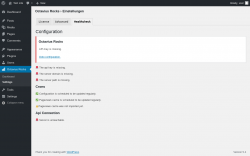 Page screenshot: Octavius Rocks → Settings → Healthcheck