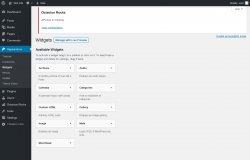 Page screenshot: Widgets ‹ Test site — WordPress