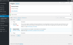 Page screenshot: Plugins ‹ Test site — WordPress