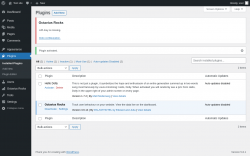 Page screenshot: Plugins ‹ Test site — WordPress