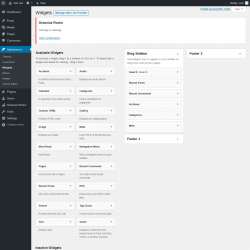 Page screenshot: Widgets ‹ Test site — WordPress