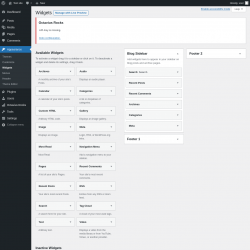 Page screenshot: Widgets ‹ Test site — WordPress
