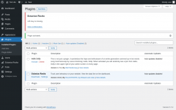Page screenshot: Plugins ‹ Test site — WordPress