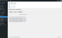 Page screenshot: Octavius Rocks → Settings → Advanced