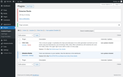Page screenshot: Plugins ‹ Test site — WordPress