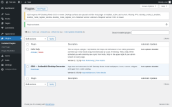 Page screenshot: Plugins &lsaquo; Test site &mdash; WordPress