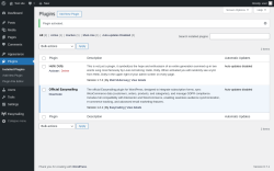 Page screenshot: Plugins &lsaquo; Test site &mdash; WordPress