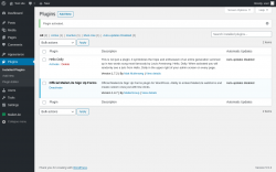 Page screenshot: Plugins &lsaquo; Test site &mdash; WordPress