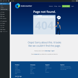 Page screenshot: Dashboard &rarr; StatCounter Stats