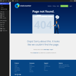 Page screenshot: Dashboard &rarr; StatCounter Stats