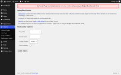 Page screenshot: Plugins  &rarr; StatCounter Admin