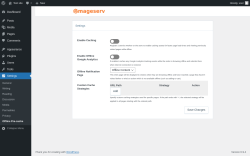 Page screenshot: Offline Pre-cache &lsaquo; Test site &mdash; WordPress
