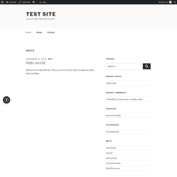 Page screenshot: Test site &ndash; Just another WordPress site
