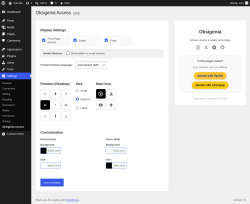 Page screenshot: Settings &rarr; Oksigenia Access