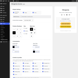 Page screenshot: Settings &rarr; Oksigenia Access
