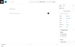 Page screenshot: Add Page &lsaquo; Test site &mdash; WordPress