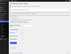 Page screenshot: Settings &rarr; Old Comment Cleaner