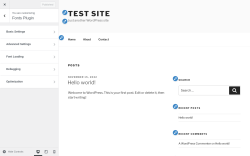 Page screenshot: Fonts Plugin → Customize Fonts