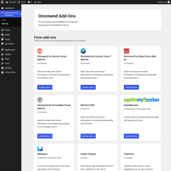 Page screenshot: Omnisend Email Marketing  &rarr; Add-Ons