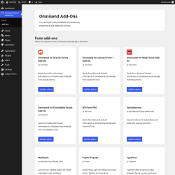 Page screenshot: Omnisend Email Marketing  &rarr; Add-Ons