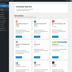 Page screenshot: Omnisend Email Marketing  &rarr; Add-Ons