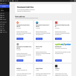 Page screenshot: Omnisend Email Marketing  &rarr; Add-Ons