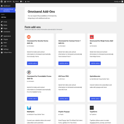 Page screenshot: Omnisend Email Marketing  &rarr; Add-Ons