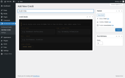 Page screenshot: On Record Credits &rarr; Add New Credit