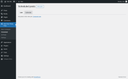 Page screenshot: One Two Three Post &rarr; Scheduled