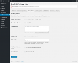 Page screenshot: WhatsApp Order → Floating Button