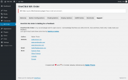 Page screenshot: WA Order → Support