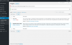 Page screenshot: Plugins ‹ Test site — WordPress
