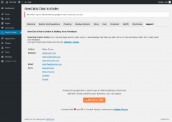 Page screenshot: Chat to Order → Support