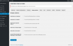 Page screenshot: Chat to Order → Display Options