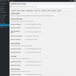 Page screenshot: Chat to Order → Display Options