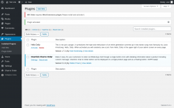 Page screenshot: Plugins ‹ Test site — WordPress