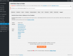 Page screenshot: Chat to Order → Support