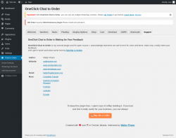 Page screenshot: Chat to Order → Support